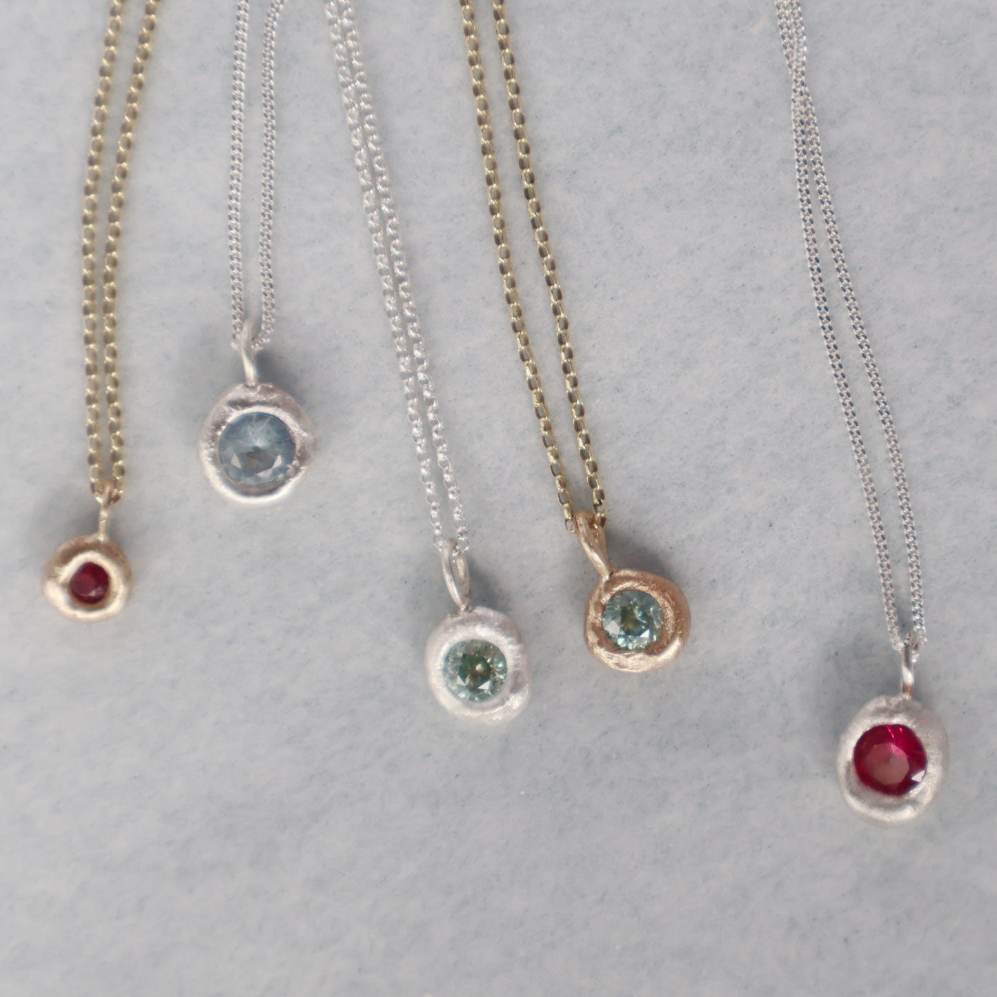 Molten Pendant - Silver - Spinel