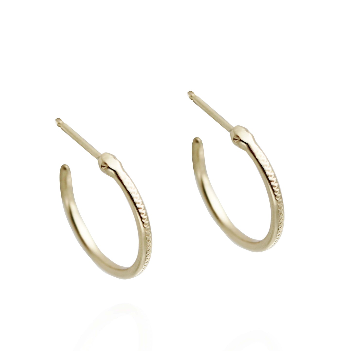 Snake Hoop Earrings - 9ct Gold