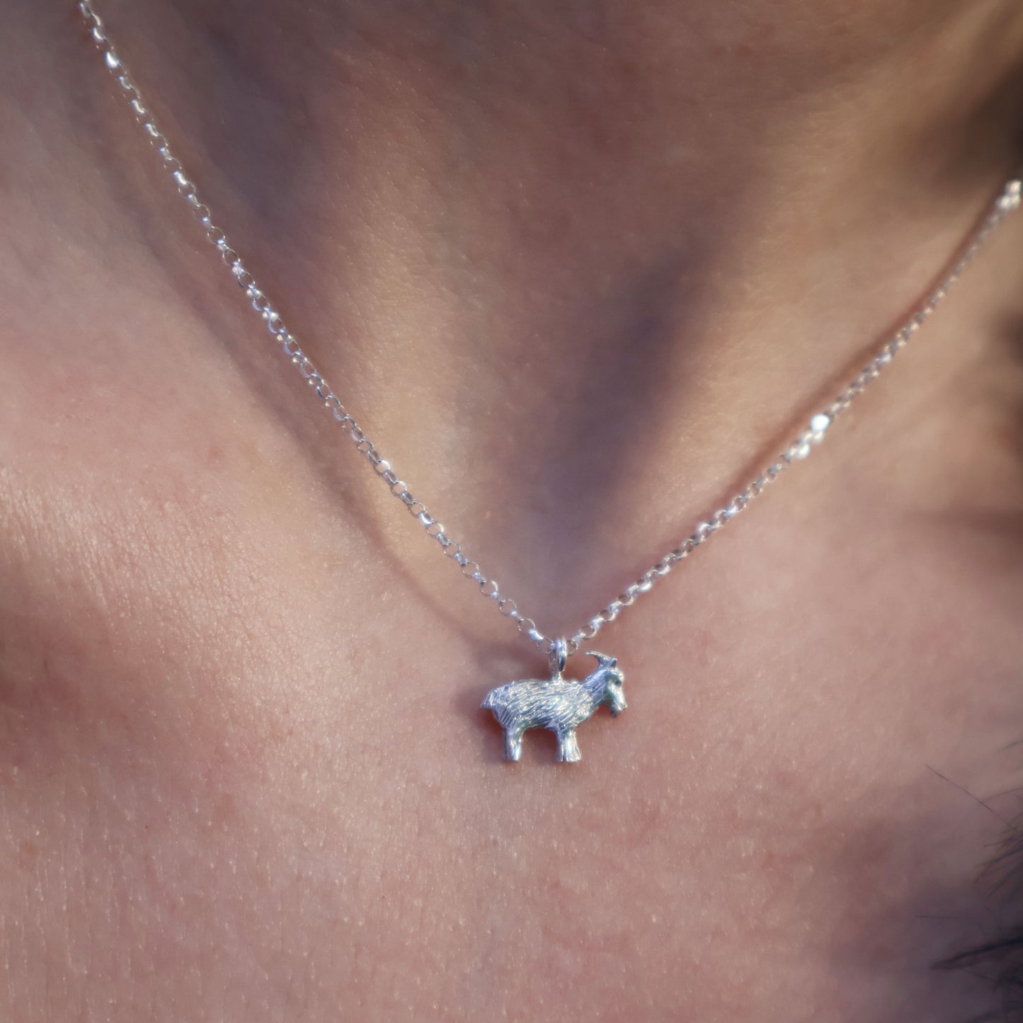 Goat Necklace - Silver