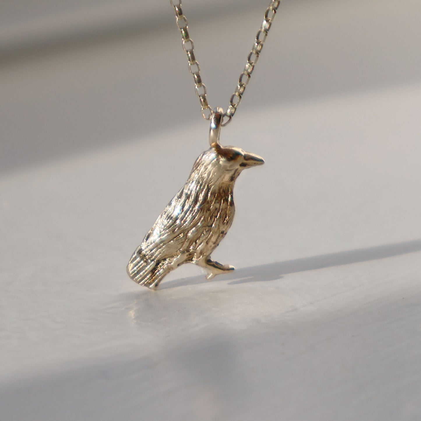 Crow Necklace - 9ct Gold