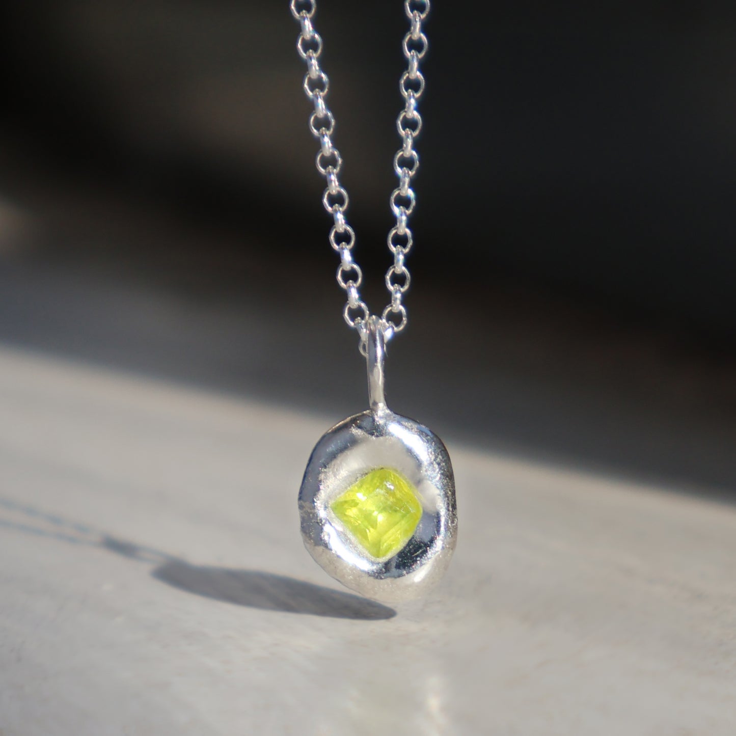 Molten Pendant  - Silver - Square LuAG