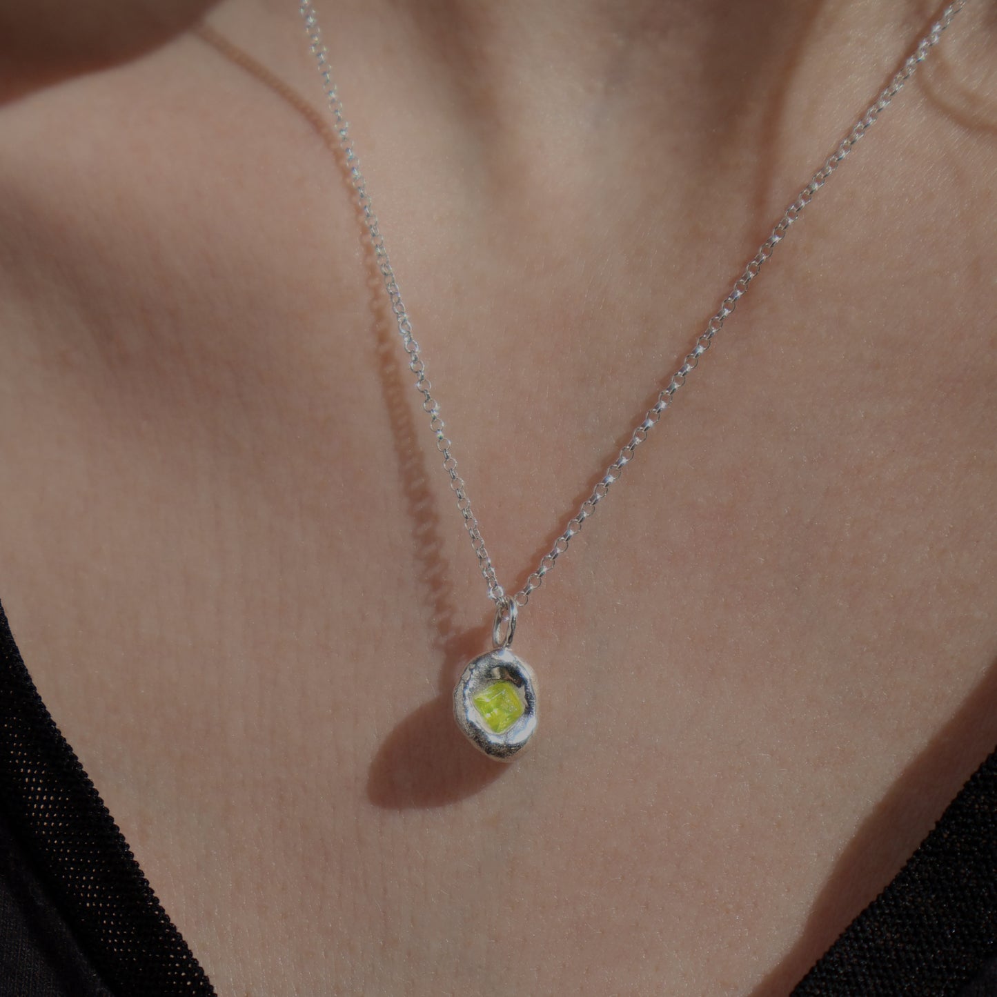 Molten Pendant  - Silver - Square LuAG