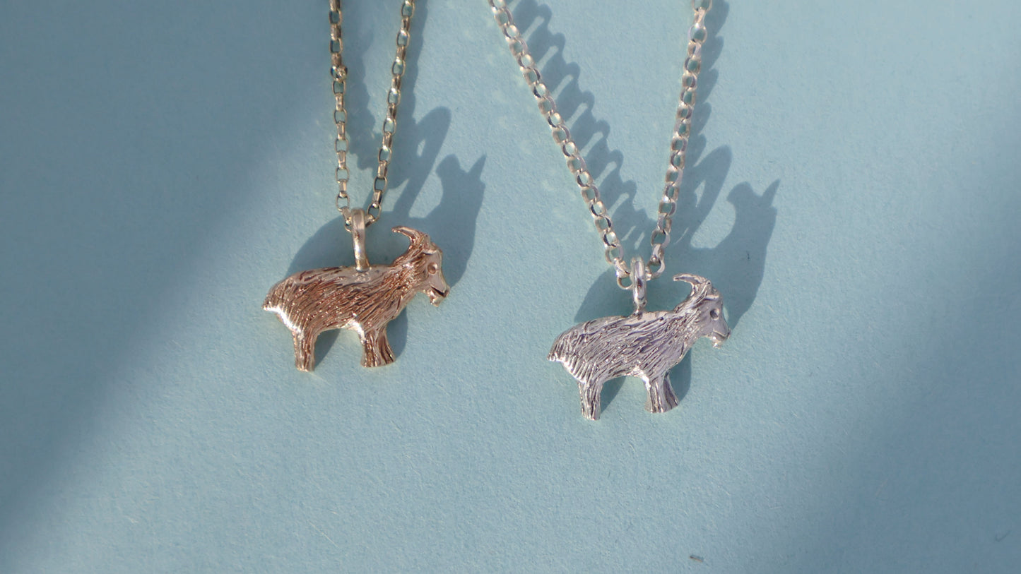 Goat Necklace - Silver