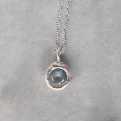 Molten Pendant  - Silver - Spinel